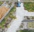 Beton Fahrsilo mit Silage Beton Fahrsilo mit Silage