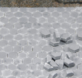 Pflastersteine Hexagonal grau dunkel