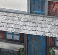 Schindeln im Diorama