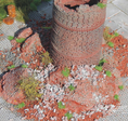 debris of bricks with mortar debris of bricks with mortar