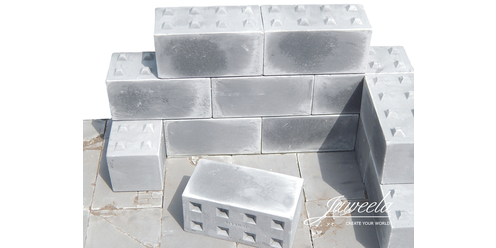 concrete blocs with nubs
