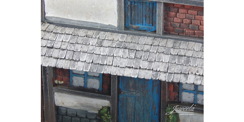 Schindeln im Diorama