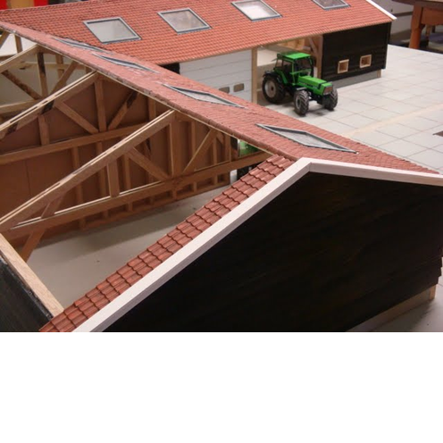 (Double) hollow tiles brick-red 1:32